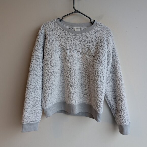 Victoria's Secret PINK sherpa Teddy Crewneck Pullover Sweater - Picture 2 of 5